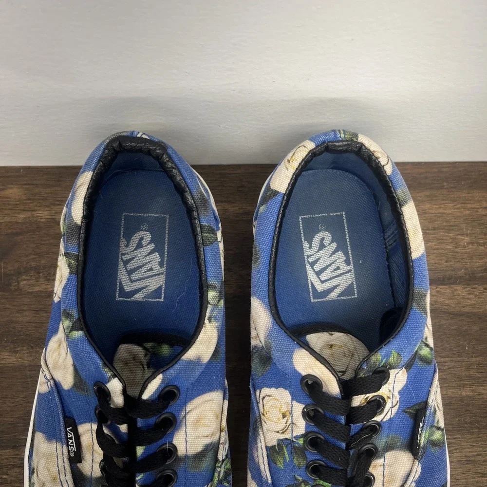 Vans Romantic Floral Lapis Blue Low Top Skate Shoes Men's 7 Womens 8.5 Floral - Picture 5 of 15